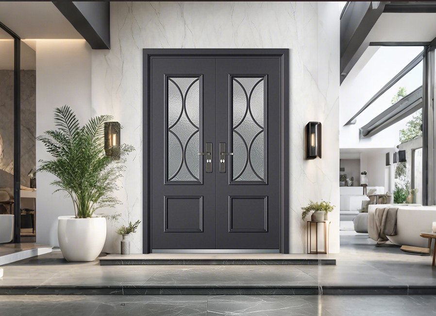 Glass Steel Security Door